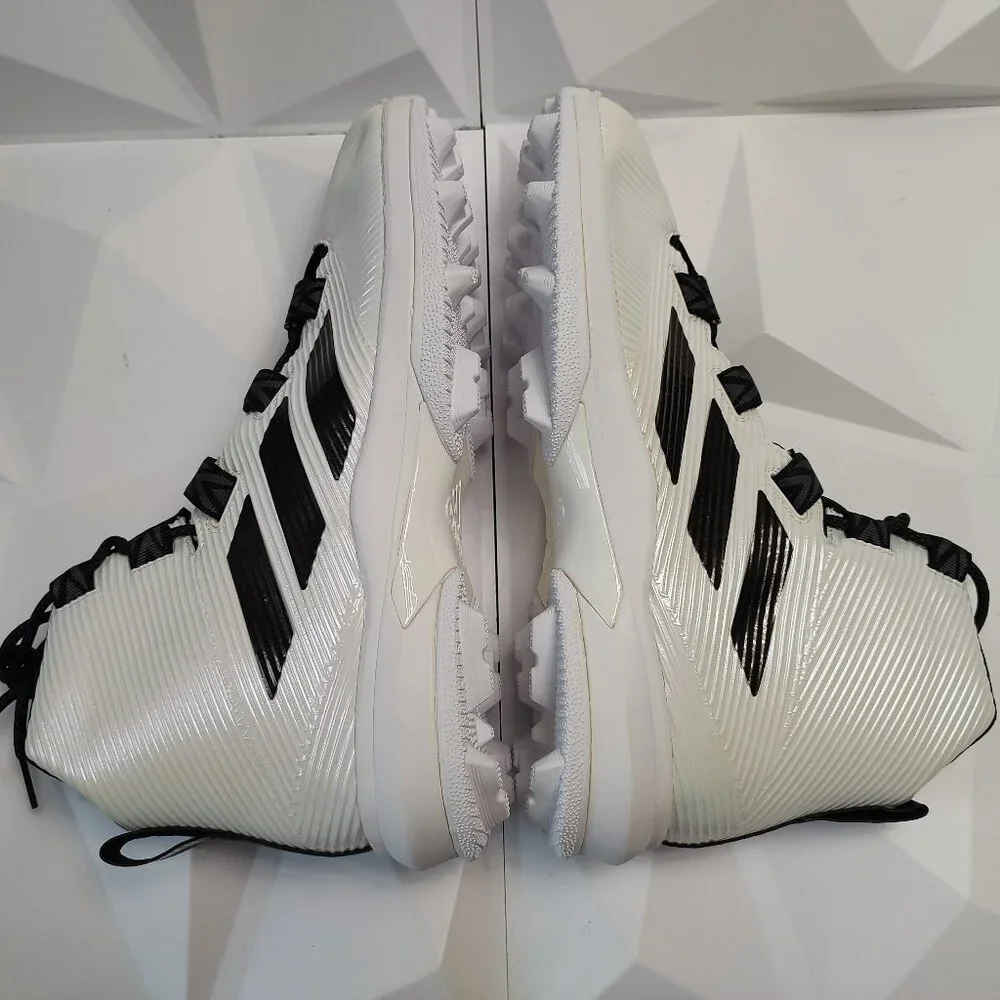 Adidas Mens Football Cleat 17 White Black Shoe Gridlock Linemen High Sport - Picture 7 of 10